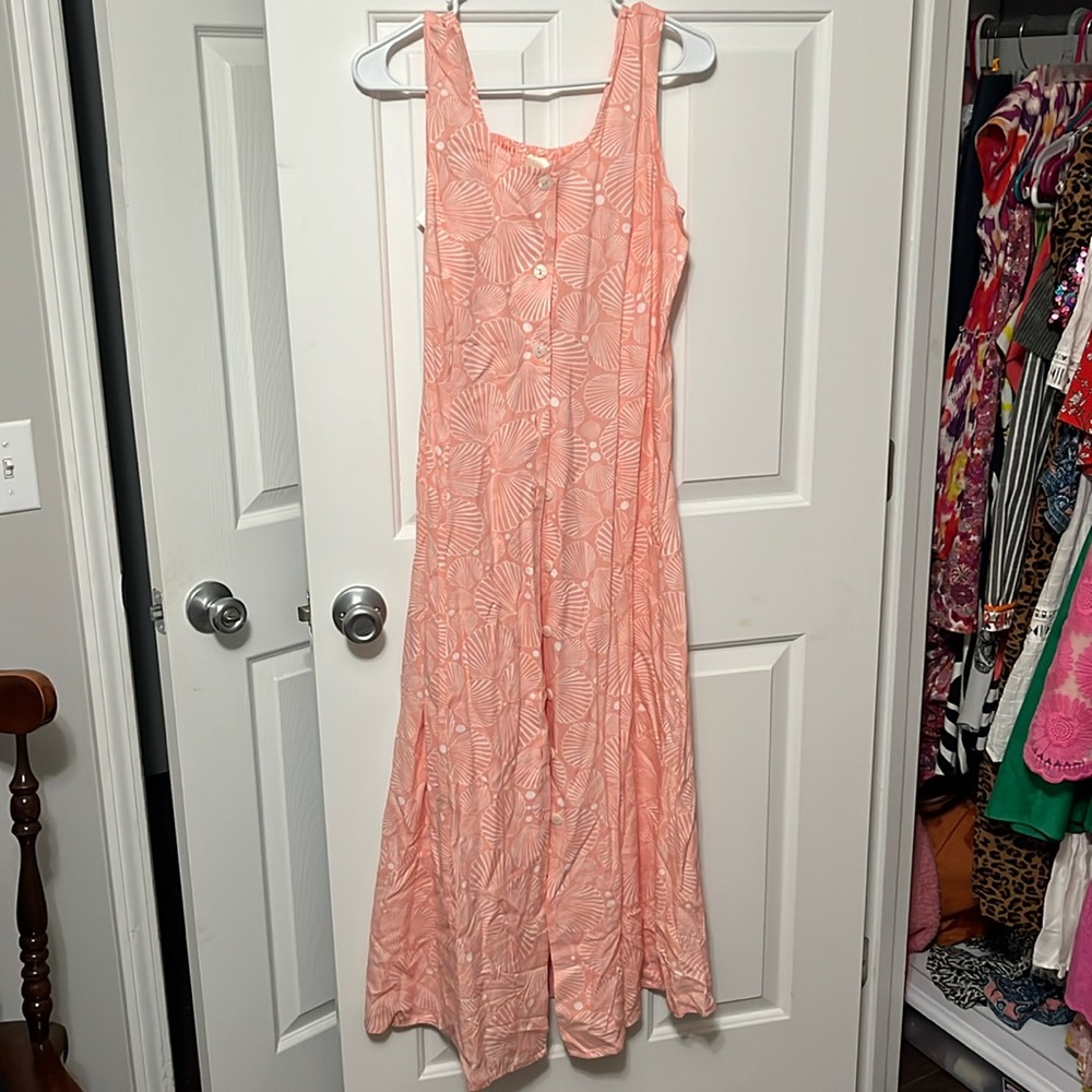 Blair coral seashell print dress